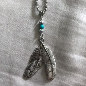 Boho feather necklace